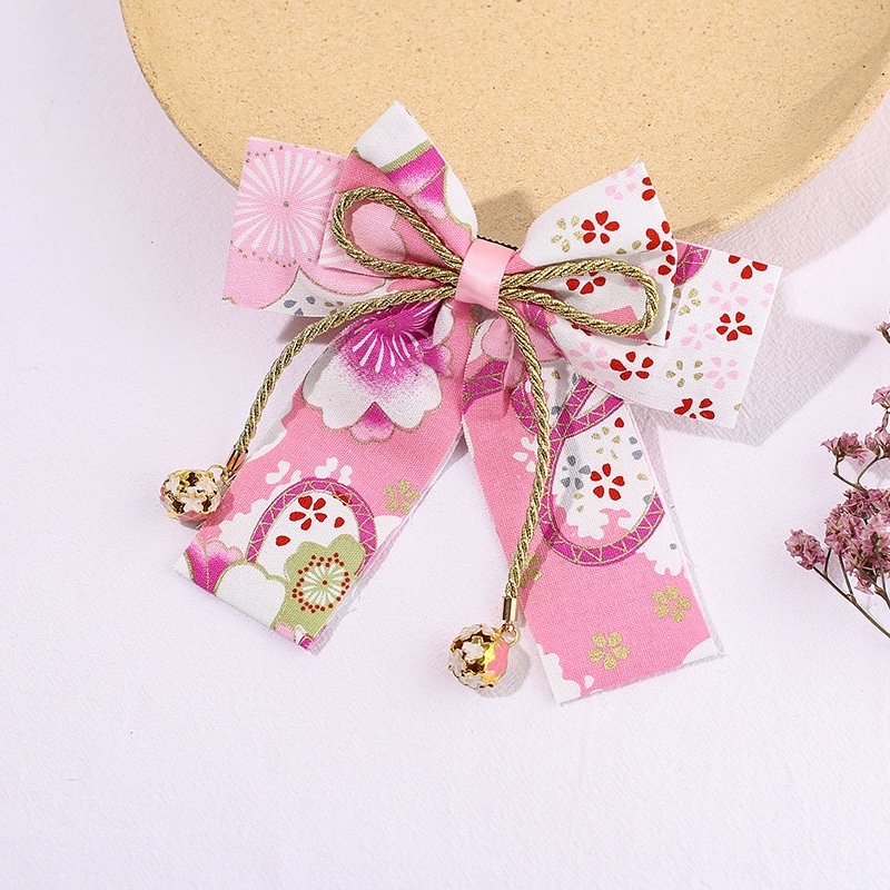 【1点ご購入 で10点プレゼントいたします】小花や金の布リボントップクリップ拡散ヘアピンアクセサリー