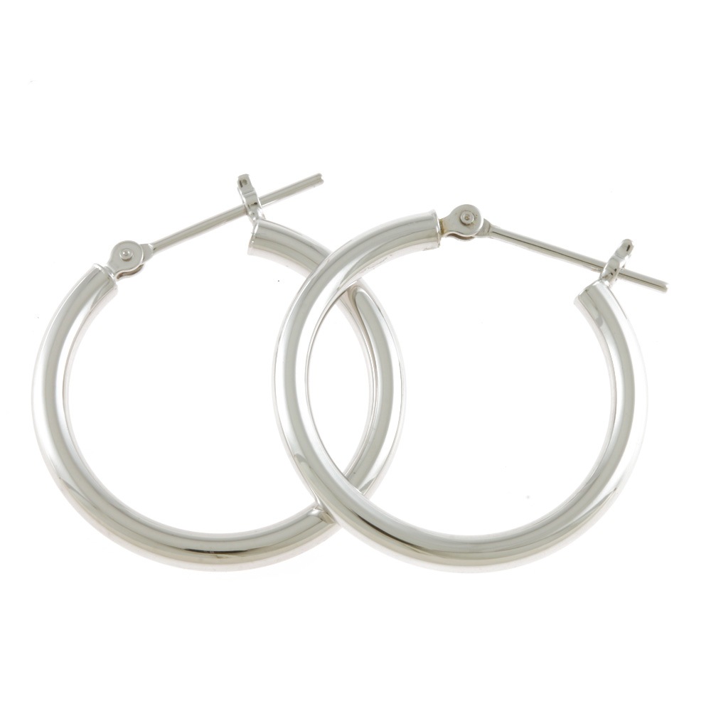 フープ パイプ 220 ピアス K14ホワイトゴールド 新品