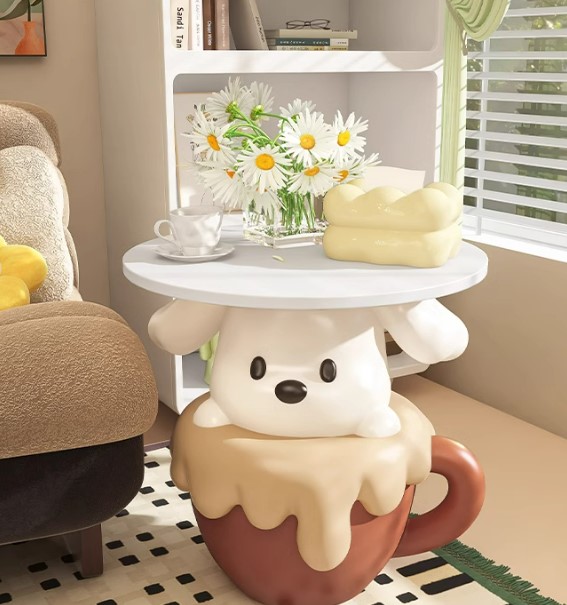 ドッグ置物 アクセサリー 室内用品 机 物置棚 dog机 ドッグテーブル インテリア キャラクターテーブル