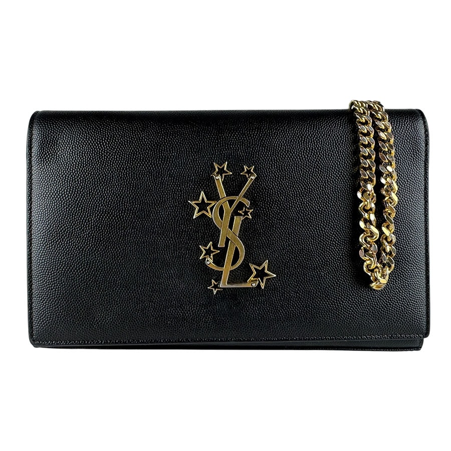 サンローラン SAINT LAURENT チェーンウォレット レザー ブラック レディース z10088
