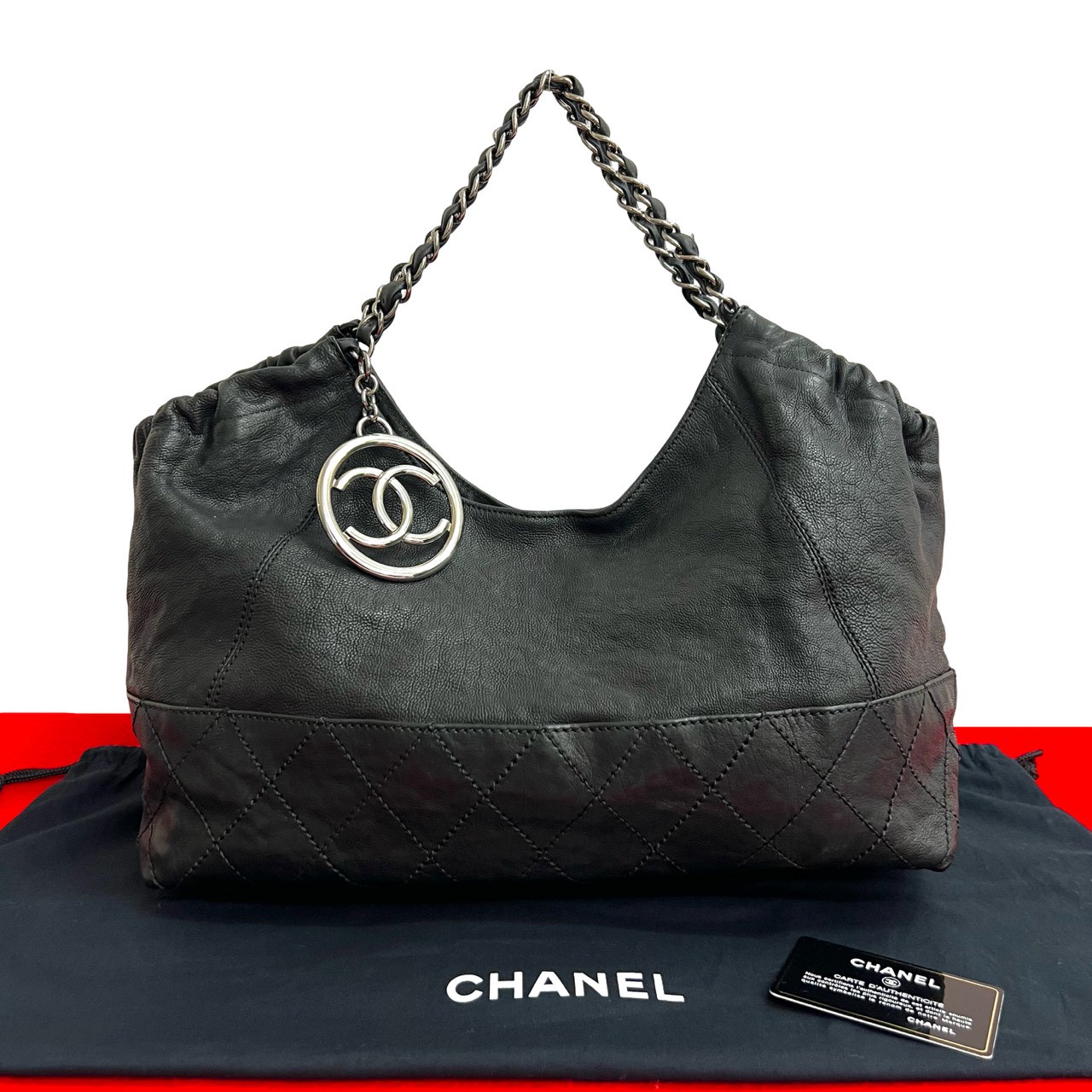 マトラッセ ココマークトートバッグ レザー ブラック 39366