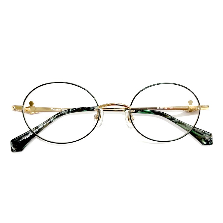 ヴィヴィアン ウエストウッド メガネ 40-0031 c02 49mm レディース 眼鏡 女性 40-0031-2 オーバル 型 メタル フレーム オーブ βチタン