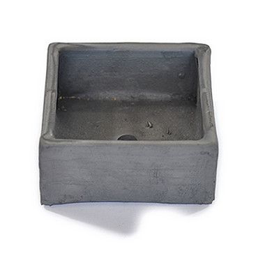 盆栽鉢 いぶし正角【6号】【山野草鉢】【信楽焼】 鉢幅約19cm 高さ約9cm 四角形 正方形 瓦素材 盆栽 寄植え 和鉢 手作り 盆栽妙