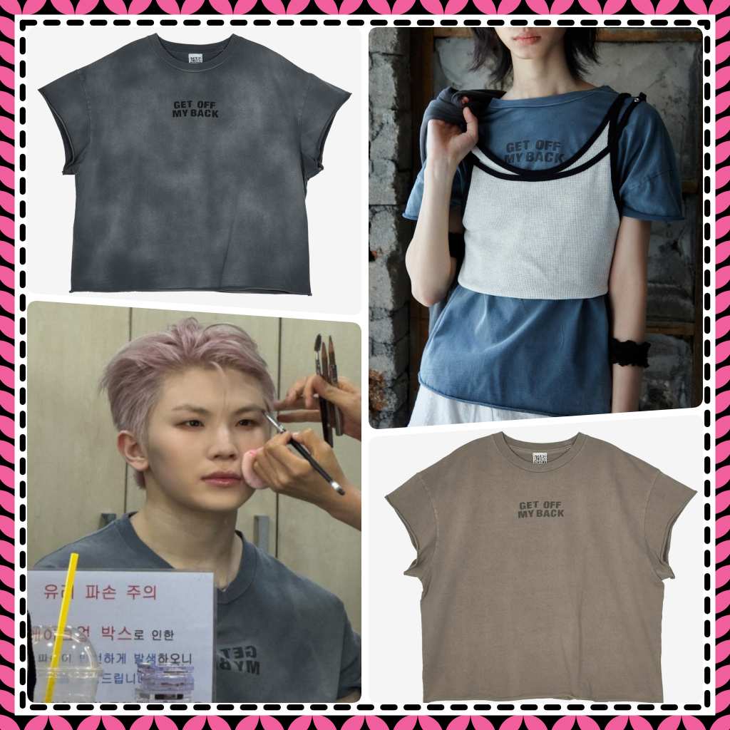 公式正規品 [SEVENTEEN ウジ着用] 【ECRU】 STANDALONE "GET OFF MY BACK" WASHED T-SHIRT クロップド トップス