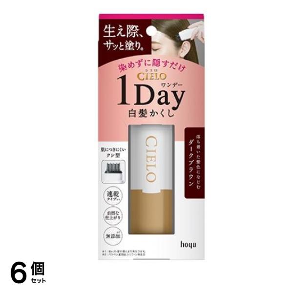CIELO(シエロ) ワンデー白髪かくし ダークブラウン 9mL 6個セット