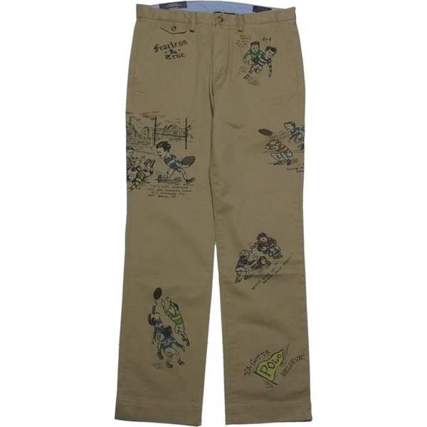 チノパンツ チノーズ プリント ベージュ PR3-289