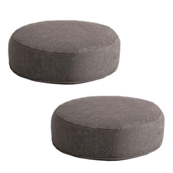 ホームテイスト SH-07-JURDSET しっとり沈むカバーリング低反発クッション 洗濯可能なクッションカバー 丸型 joue-ジュー- 同色2個SET ブラウン メーカー直送