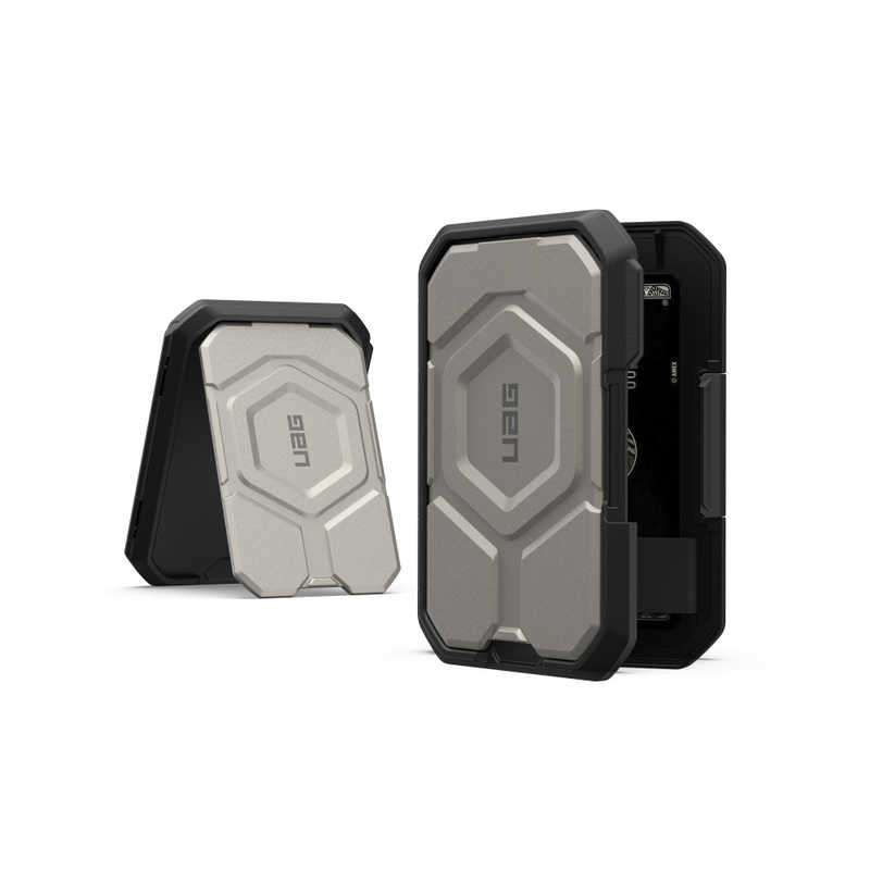 UAG　社製 Magnetic Wallet w Stand(ブラック/チタン)　UAG-MWS-BK/TI