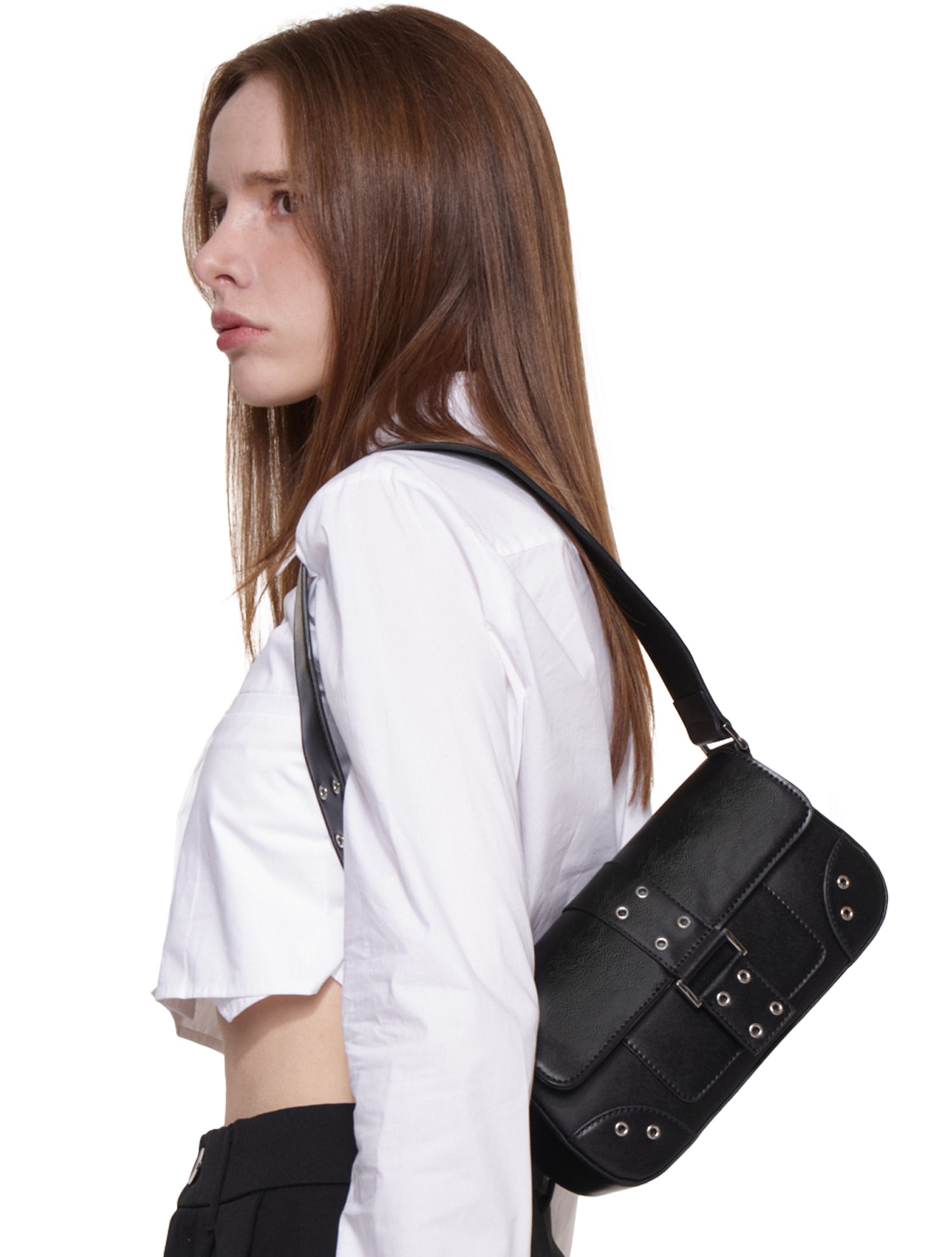 MEGAN BLACK SHOULDER BAG