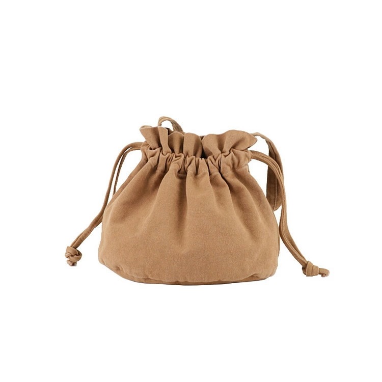 キャンバス バケツバッグ カジュアル 可愛い系 シンプル ショルダーバッグ[K](T)