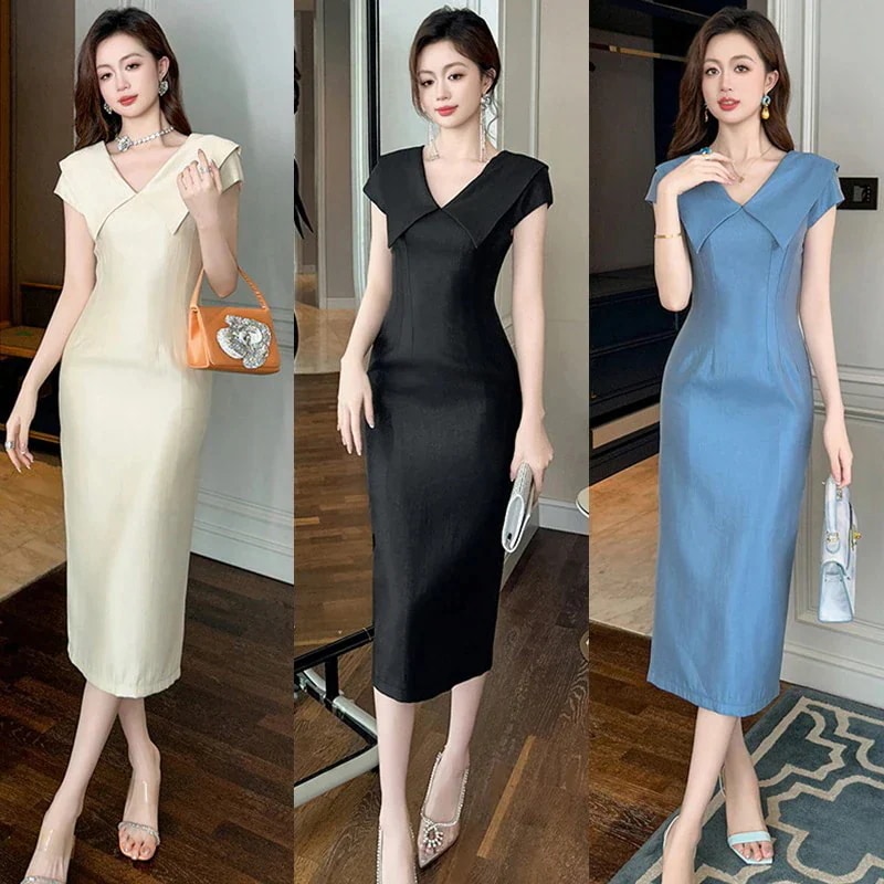 2025夏新品 スリム パーティードレス ドレス パーティー キャバ 大人 同窓会 披露宴 卒業式 結婚式 演奏会 ウェディング 二次会 メガ割30%までに制限