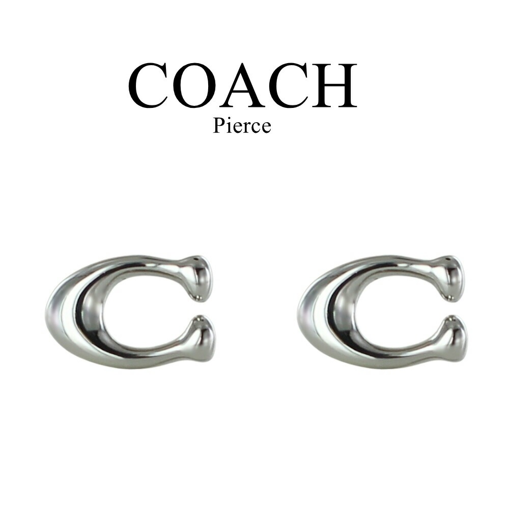 COACH コーチ ピアス レディース Cロゴ シルバー 小ぶり スタッドピアス 上品 ブランド アクセサリー シンプル プレゼント 369816RHO030 成人 卒業 入学