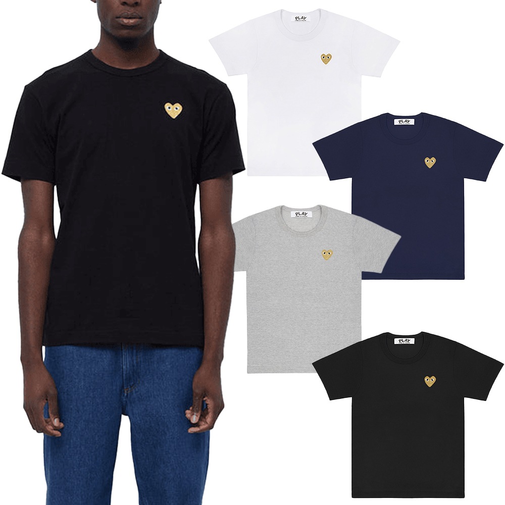 国内発送 / 正規店買付 【COMME des GARCONS】 PLAY GOLD HEART Tシャツ 半袖 メンズ
