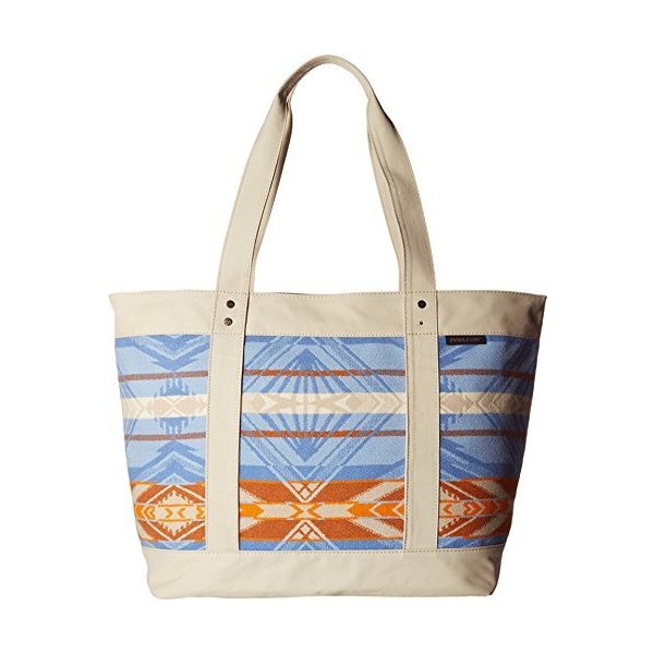 Pendleton Unisex Large Zip Tote Coquille River/Blue/Orange Handbag 並行輸入品