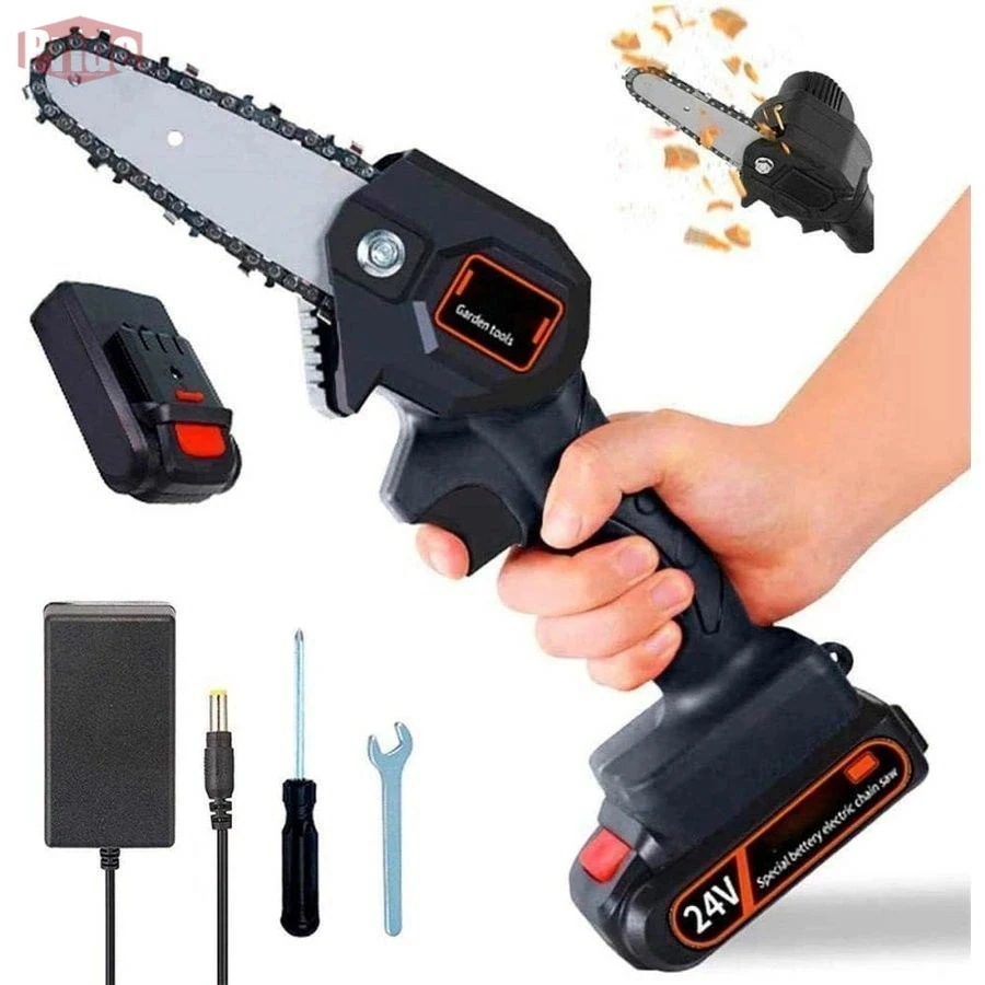 [高品質]電動チェーンソー チェーンソー 充電式 小型チェンソー ちぇーんそー 電動のこぎり チェンソー 高枝 チェーンソー 枝切り 強力 木工ツール電気