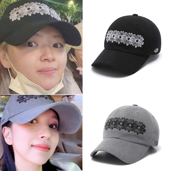 韓国ブランド TWICE ジョンジョンヨン ミナ ツウィ 着用 FLOWER ARTWORK BALLCAP BLACK SEVENTEEN  ジョシュア愛用 国内発送