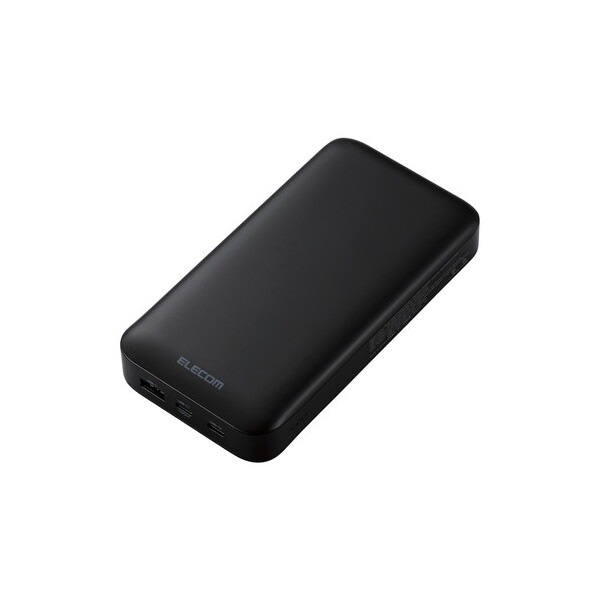 DE-C50L-20000BK モバイルバッテリー 20000mAh 大容量 PD 65W 入出力(Type-C×1) 出力(Type-C×1 USB-A×1) ブラック メーカー直送