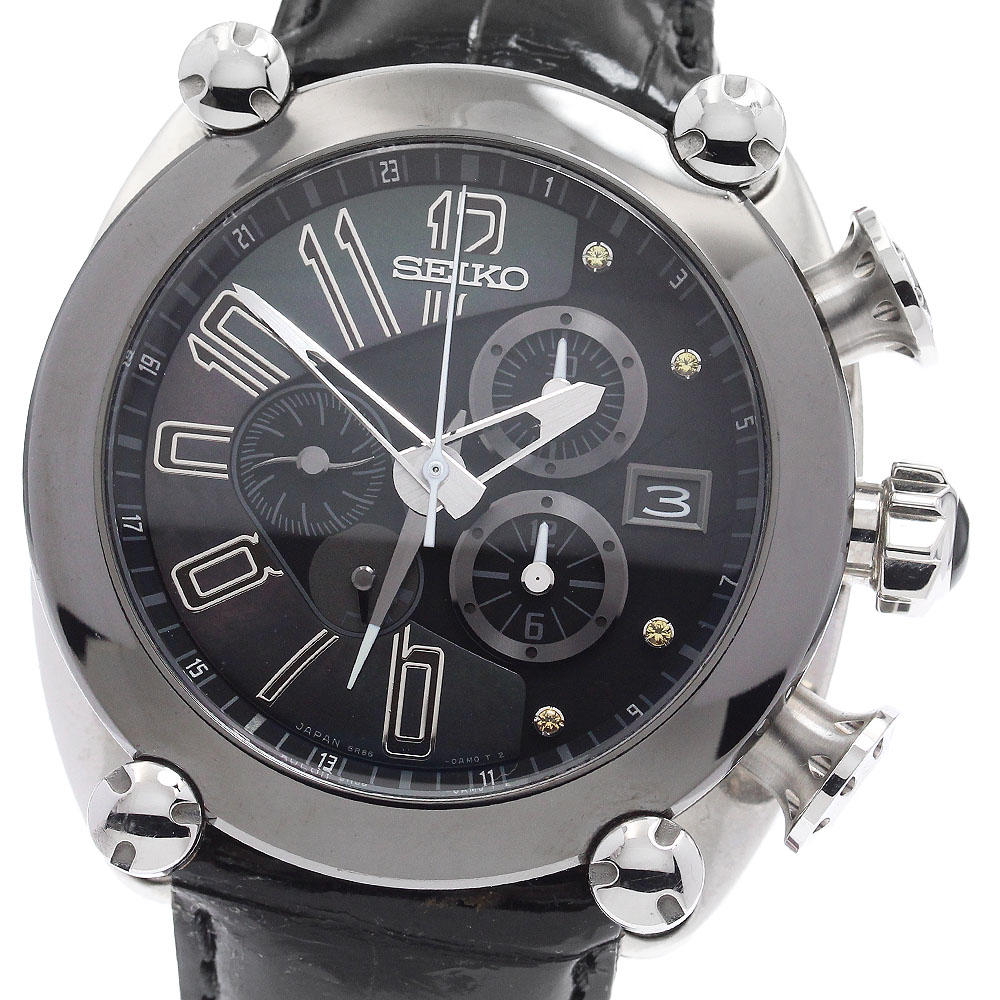 セイコー SEIKO SBLA091/5R86-0AR0 ガランテ 10th アニバーサリー リミテッド ブラックパンサー スプリングドライブ メンズ _942803【中古】