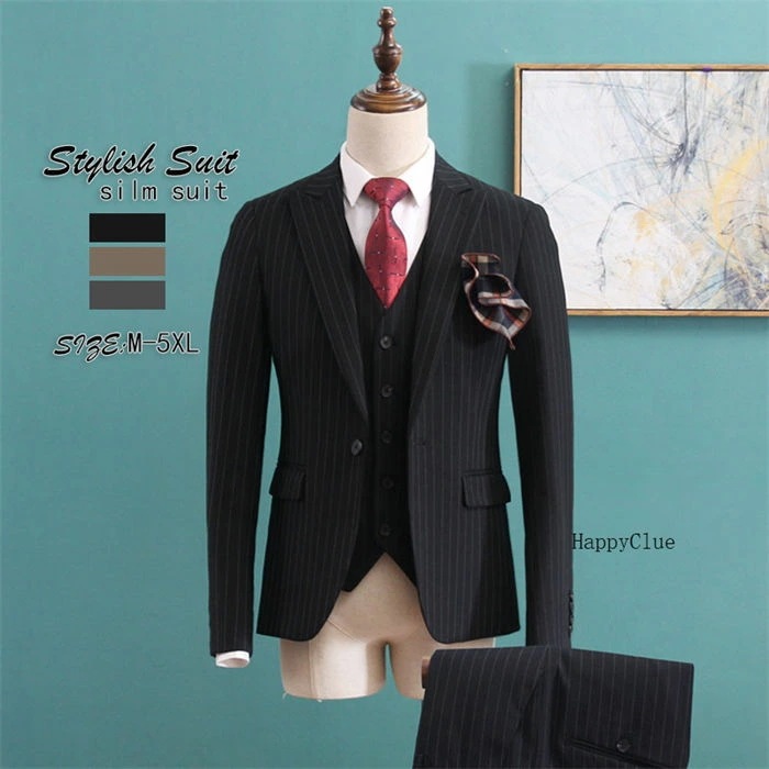 スーツ メンズ 礼服 紳士服 タキシード 黒 カーキ グレー 発表会 メンズ 3ピーススーツ 高級感 おしゃれスーツ ストライプ フォーマル 結婚式 メンズスーツ パンツスーツ 前撮り 撮影 男性 ス