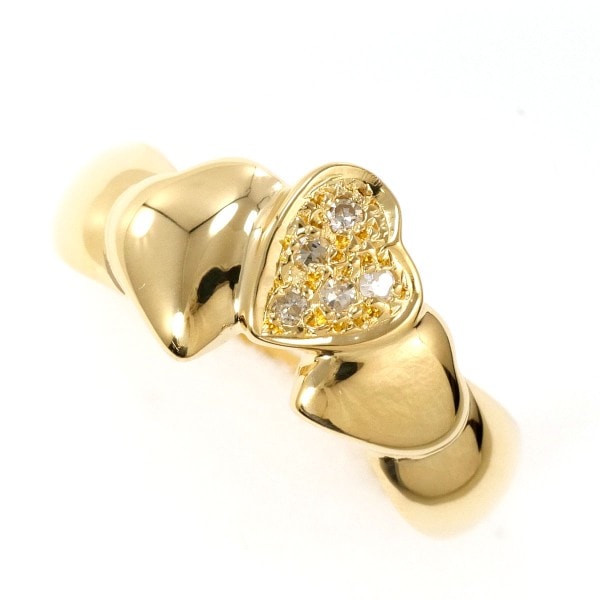 K18 18金 YG イエローゴールド リング 指輪 12号 ダイヤ ジュエリー 中古 27,266円