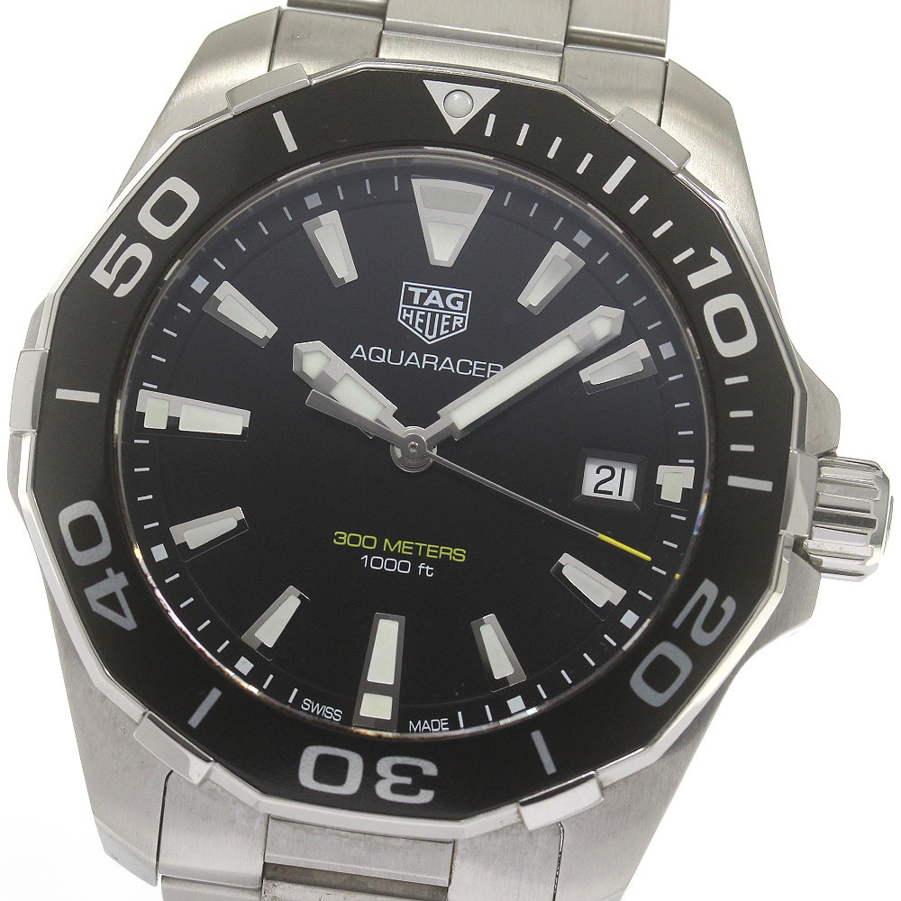 タグホイヤー TAG HEUER WAY111A アクアレーサー デイト クォーツ メンズ 美品 保証書付き_839394【中古】