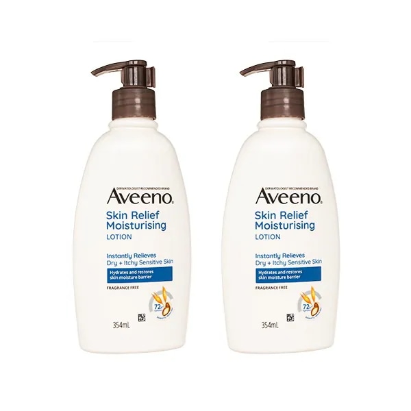 アビーノ スキンリリーフモイスチャライジングローション 2本 354ml Aveeno ボディローション 自然派 潤い 乾燥肌 敏感肌 海外発送 日時指定不可 ヤマト国際便発送
