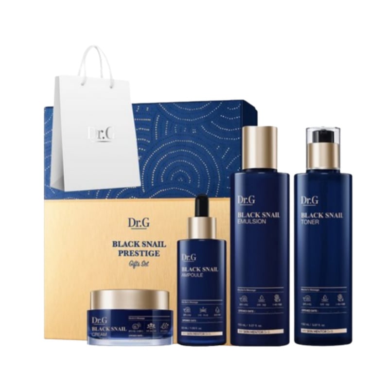 ブラック スネイル 4点 セット/プレステージ トナー 150ml + エマルジョン 150ml + アンプル 50ml + クリーム 50ml
