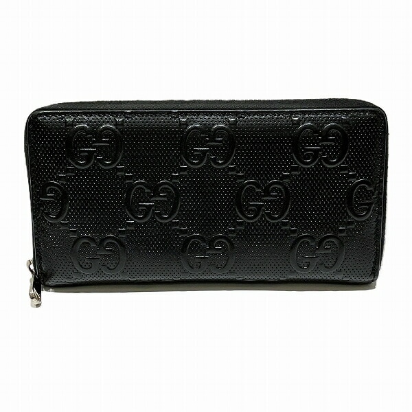 グッチ GGエンボス ジップアラウンド 625558 長財布 メンズ【中古】