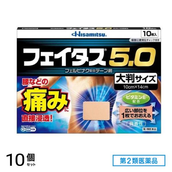 第２類医薬品 フェイタス5.0 大判サイズ 10枚 10個セット
