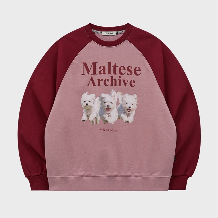 Maltese Archive Raglan MTM スウェットシャツ PINK