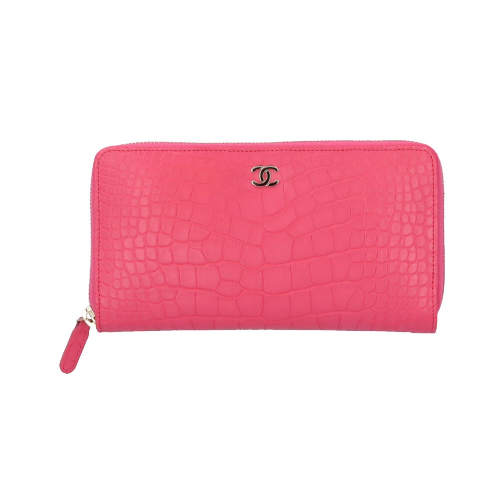 シャネル ココマーク 長財布 クロコダイル CHANEL 中古 美品