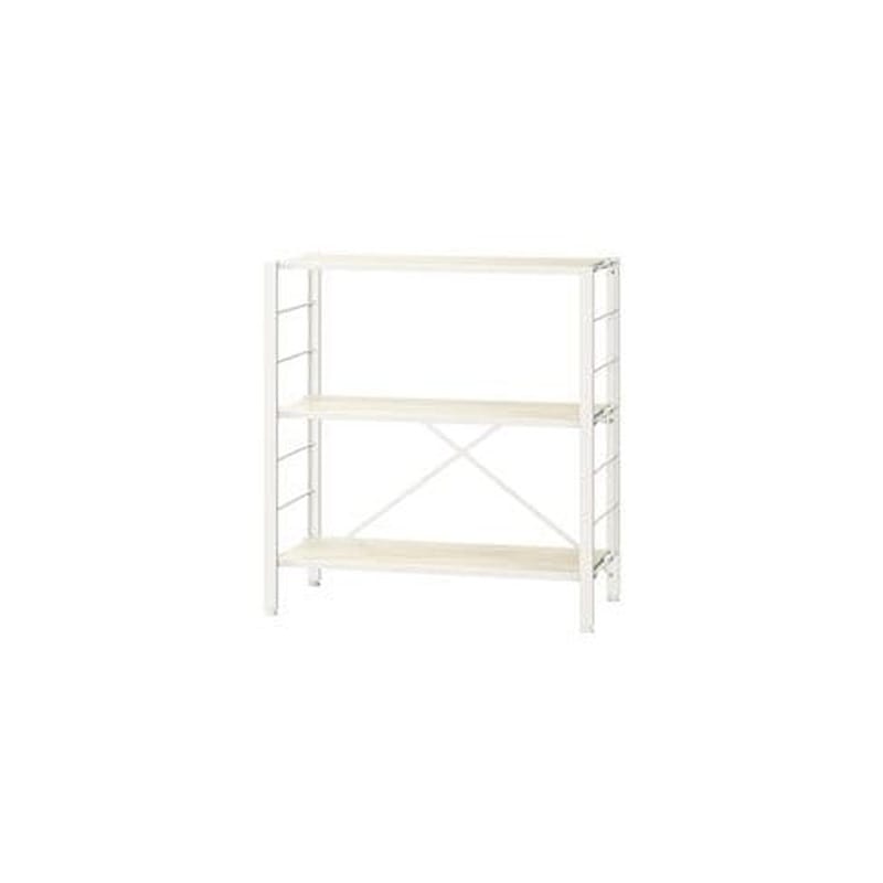 アイリスオーヤマ 組立簡単 連結スチールラックKRSR-3ホワイト