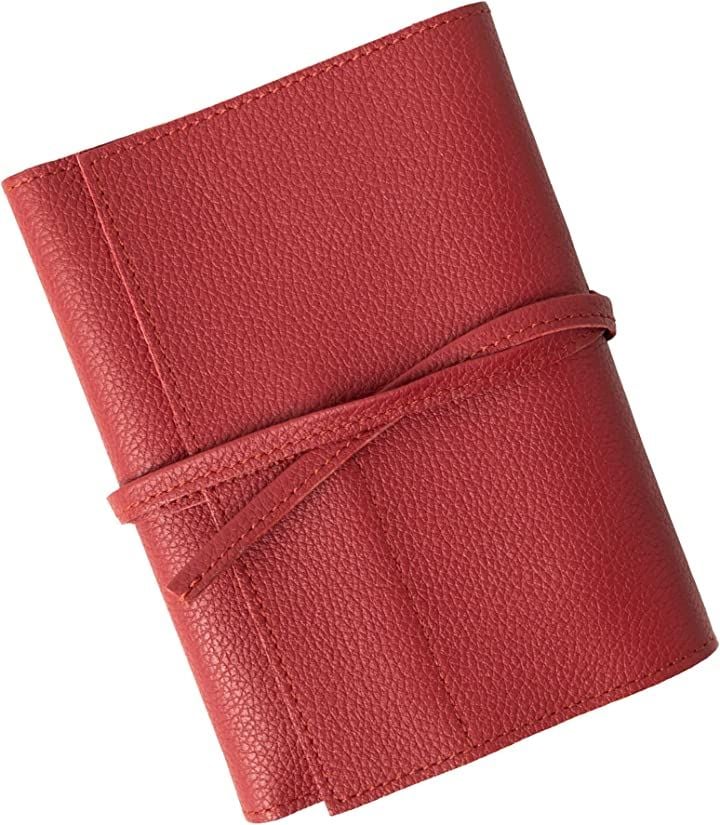 Link... マルチレザーケース ガジェットケース ガジェットポーチ バッグインバッグ ケーブルケース(赤, 小)