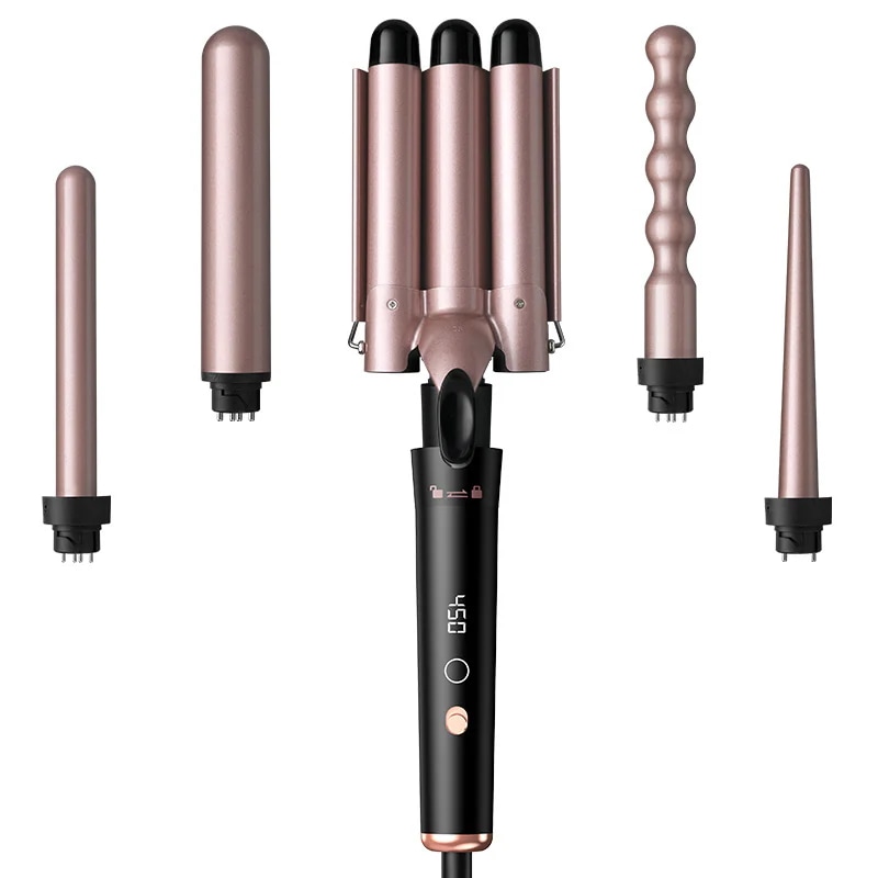 多機能ヘッドチェンジカーラー液晶表示インテリジェント5-in-1チューブヘアチェンジロッド30%までに制限