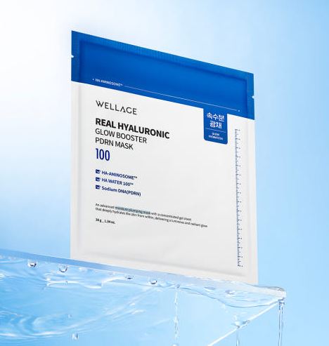 リアル ヒアルロニック グローブースター PDRN マスク 38gx5枚 / ハイドロゲル 水分光彩 プランピング PDRN