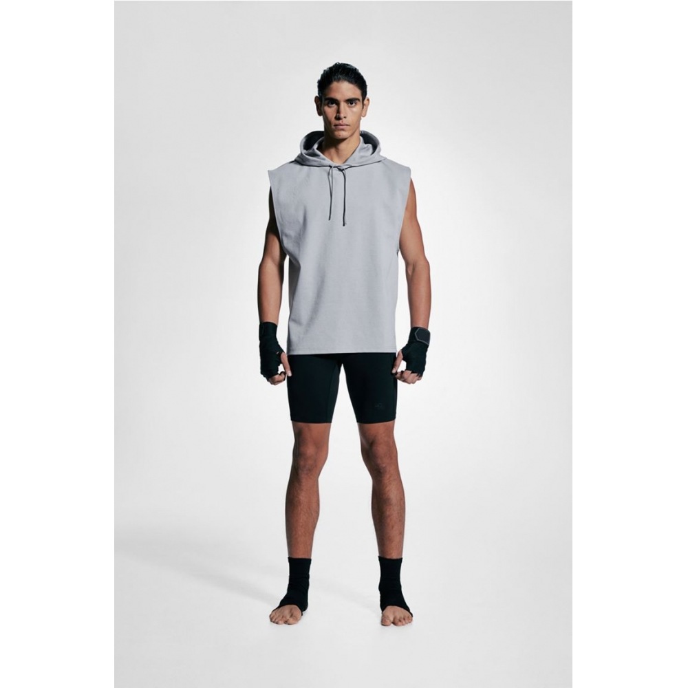 H&M ノースリーブスポーツパーカーレギュラーフィットドライムーブグレー 5,079円