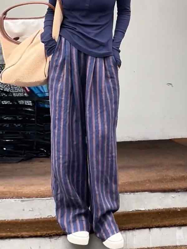 レディース ファッション オシャレ カワイイ シンプル 人カワイイ きいサイズ スタイル ハイウエスト プリーツ ストレート ワイド レッグ カジュアル パンツ スリム ズボン