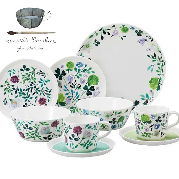 アンナエミリア 9ピーススターターセット 2人用 電子レンジ温め 食洗機対応 96604-23207P Anna Emilia for NARUMI 食器セット r7c