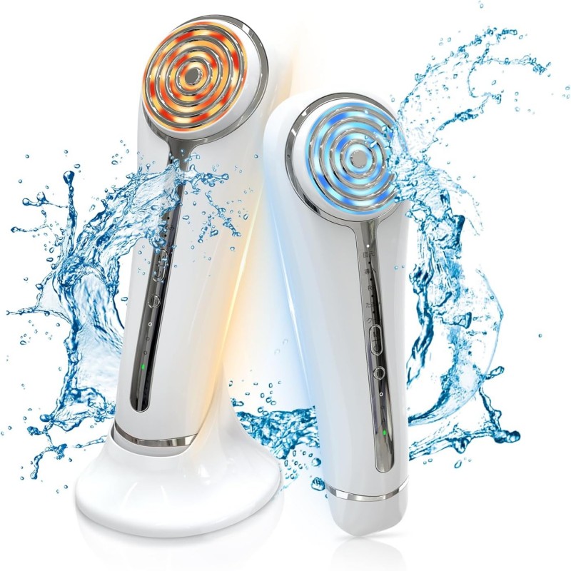 【2025年新モデル】 美顔器 RF美顔器 イオン導入 超音波美顔器 EMS 微電流 4色LED 光エステ 1台多役 イオン美顔器 5種類モード 3段階レベル 超音波振動 肌ケア 口元ケア フェイスケ