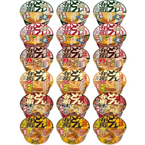 【Amazon.co.jp限定】 日清食品 日清のどん兵衛シリーズ 6種類アソート (レギュラーサイズ 6種/計18個) カップ麺 詰め合わせ 箱買い