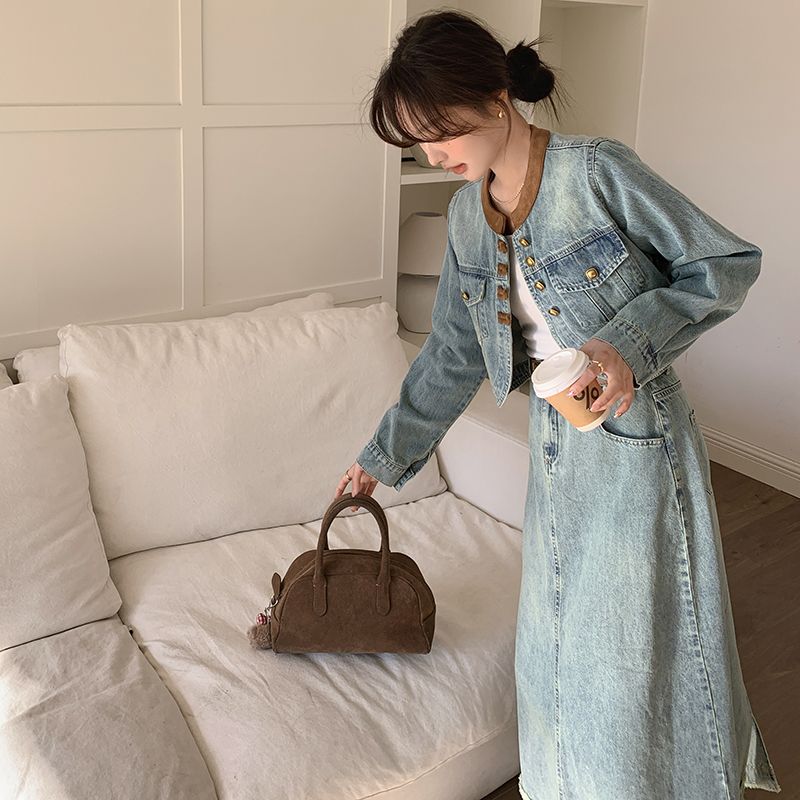 カウボーイファッションスーツスカート女性新しいショートジャケット半身スカート気質スリムなツーピーススーツ