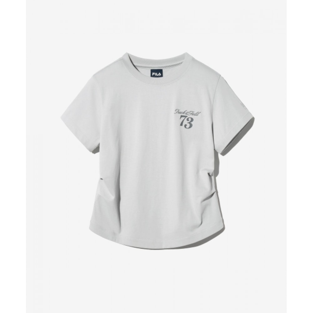 FILA シャーリングクロップショートスリーブ T シャツ (FS2RSH2157FCGY)