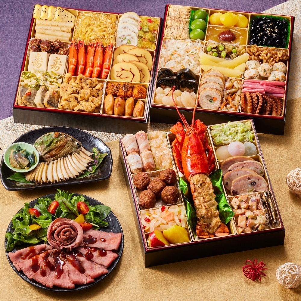 おせち 早割 予約 おせち料理 板前魂の富士 特大 8.5寸 和洋風 三段重 5人前 45品目 鮑 あわび オマール海老 グラタン ローストビーフ 付き 和風 洋風御節 送料無料 2025 2026