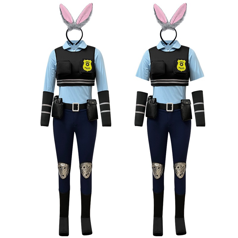 クレイジー動物城cos Judyジュディウサギcos擬人服コスプレ衣装フルセット ふじんふく