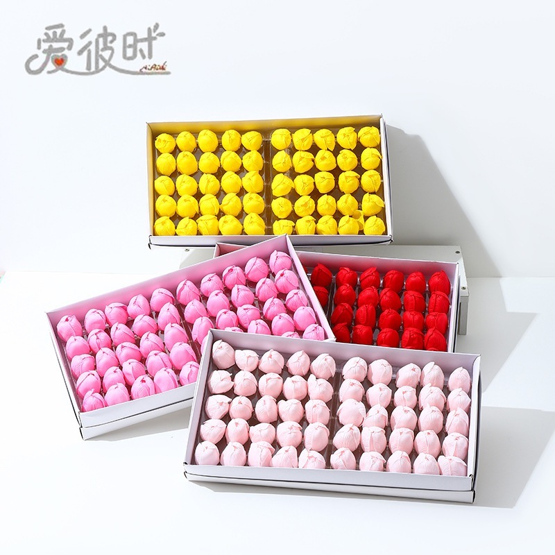 チューリップのソープフラワーヘッド 手作りDIY母の日とバレンタインデーのブーケ半完成品 ソープフラワーヘッド 8,394円