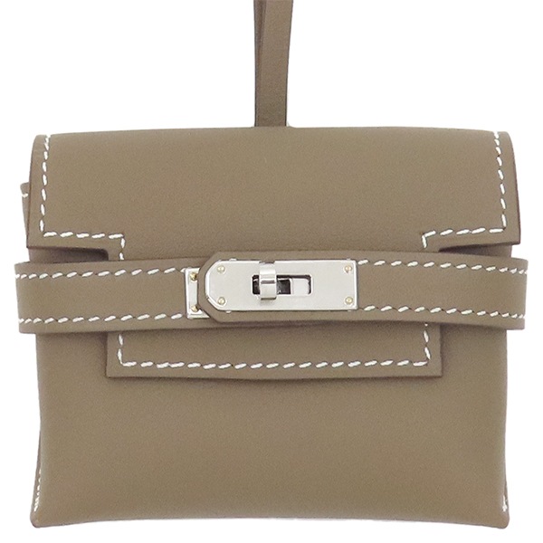 エルメス HERMES バッグチャーム ケリー フェスティバル スイフト エトゥープ シルバー金具 グレージュ K刻印(2025年製) 【箱】【中古】