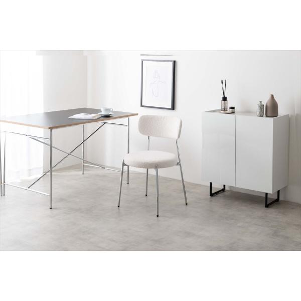 ダイニングチェア パーソナルチェア 椅子 デスクチェア モコモコ生地 おしゃれ いす イス チェア かわいい シンプル