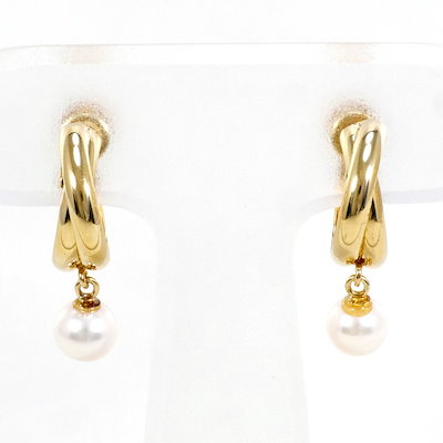 イヤリング K18 18金 YG イエローゴールド パール 総重量約3.3g USED⁄AK18 パール イヤリング イエローゴールド K18 18金 YG