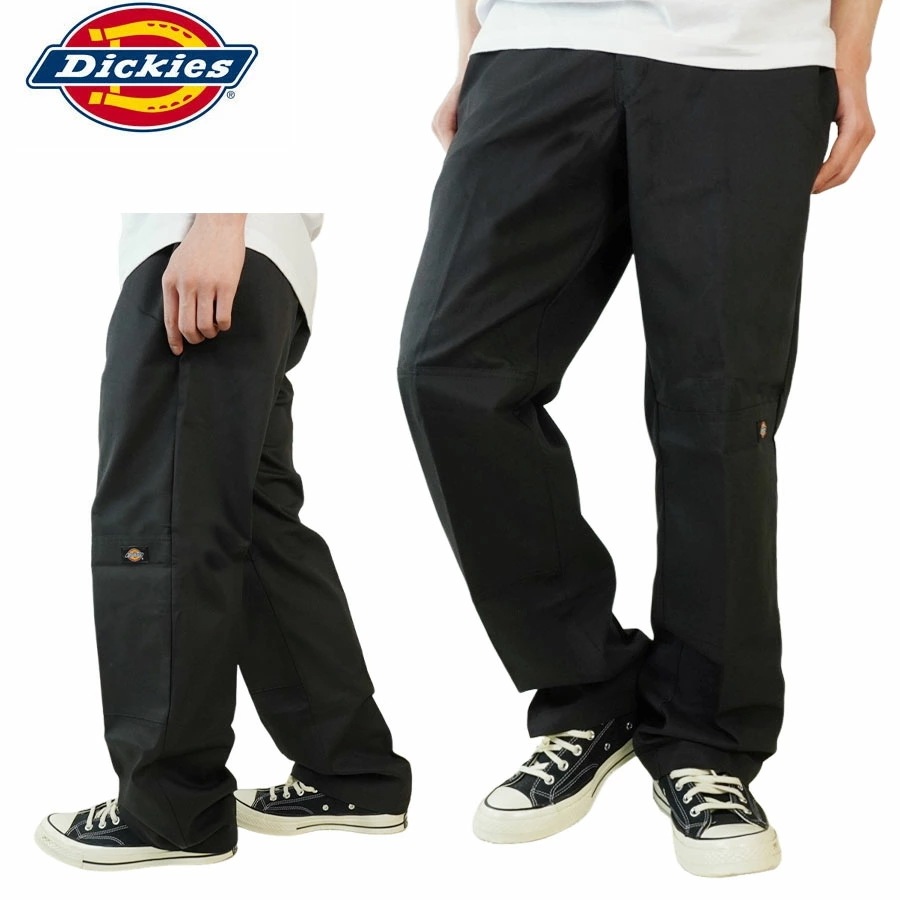 DICKIES ディッキーズ ダブルニー A875Mメンズ パンツMENS REGULAR FIT DOUBLE KNEE WORK PANTレギュラーフィット ブラッ