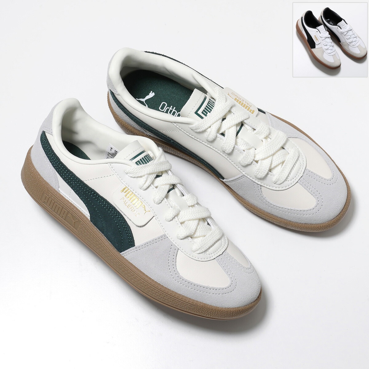 PUMA プーマ スニーカー Palermo パレルモ 396464 レディース ローカット ロゴ スウェード レザー シューズ 靴 カラー2色